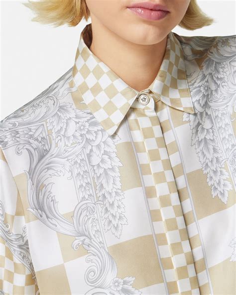 gianni versace shirt medusa|Versace contrasto silk shirt.